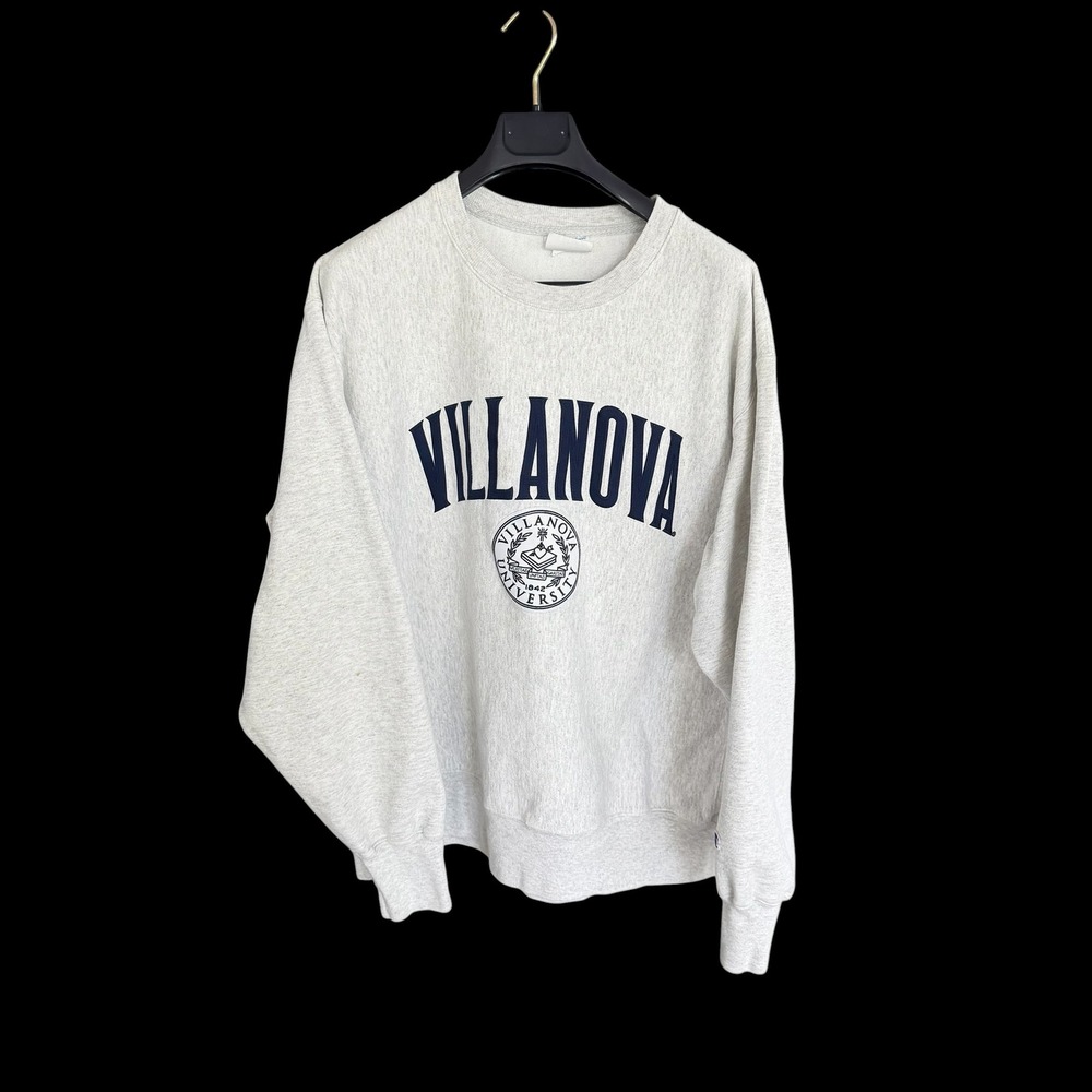 90's Champion Reverse Weave Villanova University Sweatshirt XL Grey Pullover